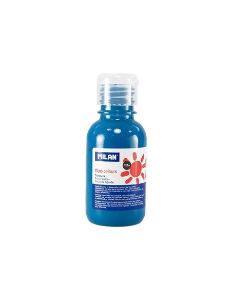 Tempera Milan 034456, 125 ml, Albastru fluorescent