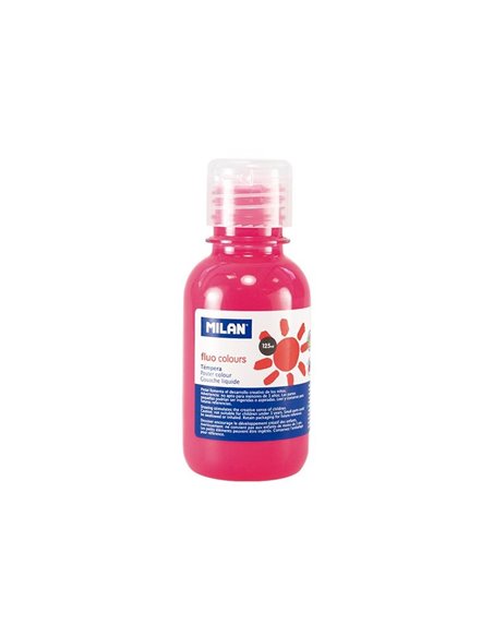 Tempera Milan 034437, 125 ml, Roz fluorescent