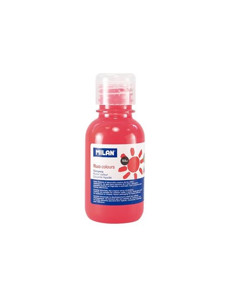 Tempera Milan 034430, 125 ml, Rosu coral fluorescent