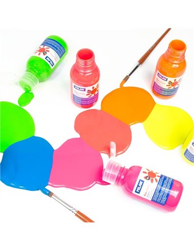 Tempera Milan 034430, 125 ml, Rosu coral fluorescent