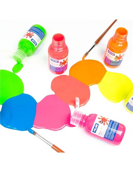 Tempera Milan 034430, 125 ml, Rosu coral fluorescent