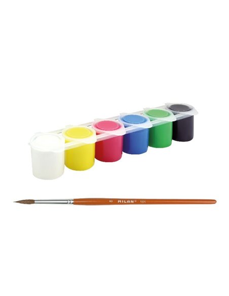 Tempera Milan 0329906, 25 ml, 6 culori