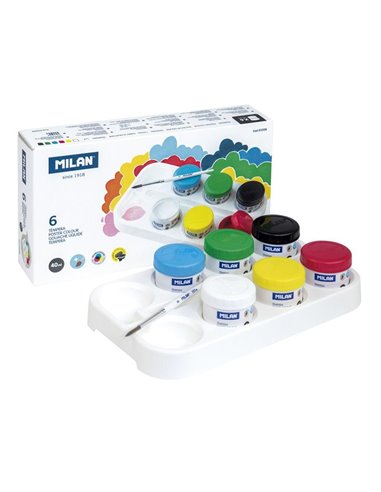 Tempera Milan 03206, 40 ml, 6 culori