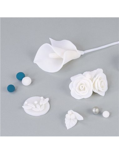 Lut modelaj Milan E4611, 500 g, Alb tip portelan