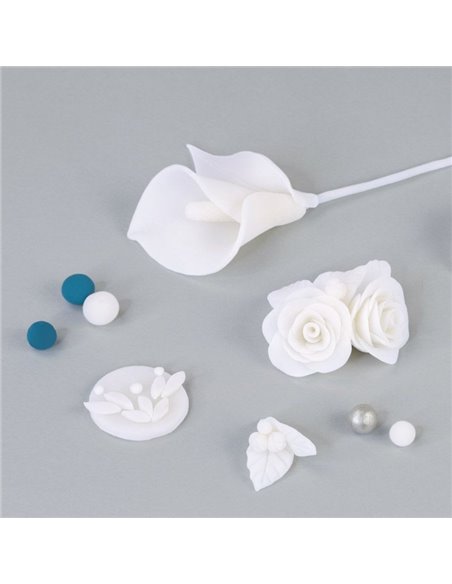 Lut modelaj Milan E4611, 500 g, Alb tip portelan