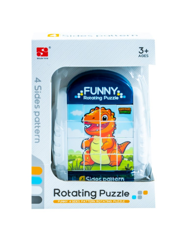 ROB-5591-1,Puzzle educativ, cu 4 fete, Dinozaur