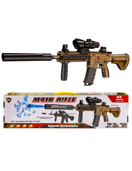 ROB-QB67878-2A,Mitraliera automata cu bile gel si sageti cu ventuze