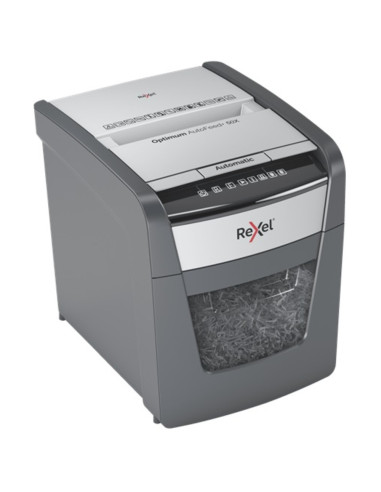 RX-2020050XEU,Distrugator documente automat REXEL OPTIMUM 50X, P4, cross-cut (confeti), 50 coli, cos 20l, negru-g