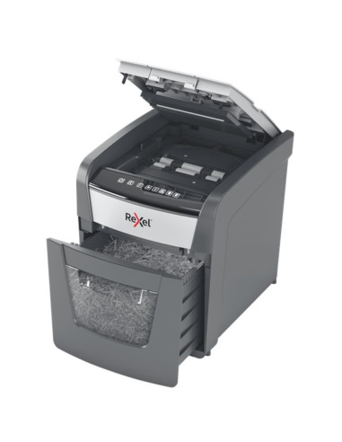 RX-2020050XEU,Distrugator documente automat REXEL OPTIMUM 50X, P4, cross-cut (confeti), 50 coli, cos 20l, negru-g