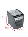 RX-2020050XEU,Distrugator documente automat REXEL OPTIMUM 50X, P4, cross-cut (confeti), 50 coli, cos 20l, negru-g