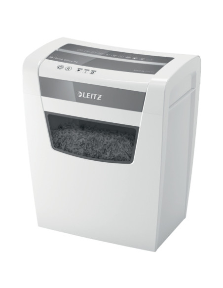 L-80090000,Distrugator documente manual LEITZ IQ Home Office, P4, cross-cut (confeti), 10 coli, cos 23l, alb