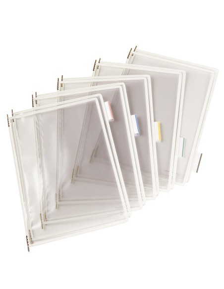 DJ-114002,Buzunare prezentare pentru display, A4, (10 buc/set), rama metalica, DJOIS - alb