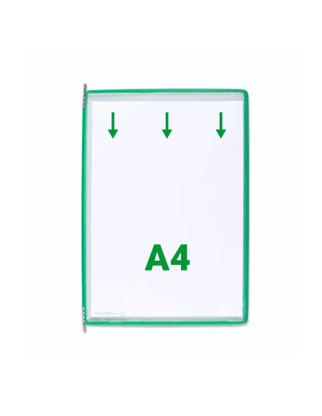 DJ-114005,Buzunare prezentare pentru display, A4, (10 buc/set), rama metalica, DJOIS - verde