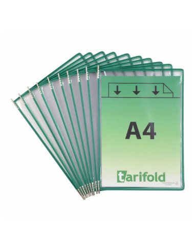 DJ-114005,Buzunare prezentare pentru display, A4, (10 buc/set), rama metalica, DJOIS - verde