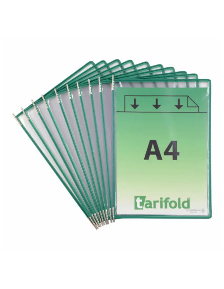 DJ-114005,Buzunare prezentare pentru display, A4, (10 buc/set), rama metalica, DJOIS - verde