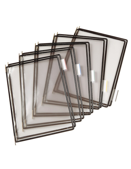 DJ-114007,Buzunare prezentare pentru display, A4, (10 buc/set), rama metalica, DJOIS - negru