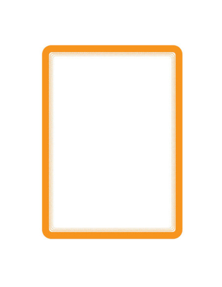 DJ-194906,Buzunar magnetic pentru documente A4, cu rama color, 2 buc/set, DJOIS - rama portocalie