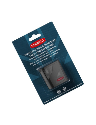 DW-2306123,Ascutitoare Derwent Professional, metalica, duala, cu rezervor, pentru creioane pana la 11 mm, negru