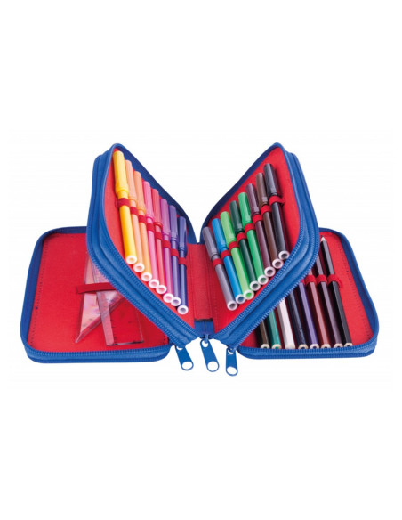 GB-6768BTS71PL-01,Penar echipat, 3 compartimente, GIMBOO, Graffiti - albastru