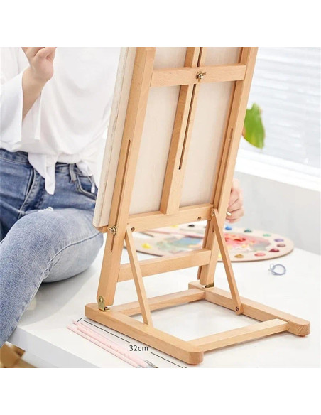 CRDSEV16,Sevalet de masa/birou pentru pictura, din lemn de fag, inaltime 60 cm, M1