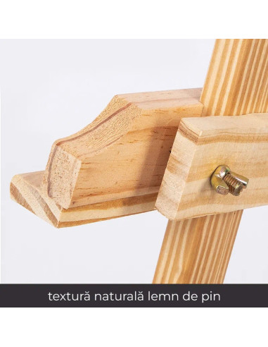CRDSEV3_150ROZ,Sevalet pictura, 150 cm, lemn de pin, inaltime reglabila, culoare roz