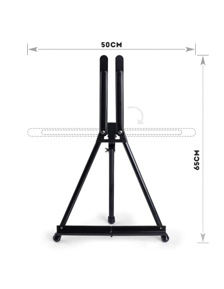 Sevalet de masa, birou, pliabil, material aluminiu, pentru panze de pana la 50x65 cm, 1.2kg