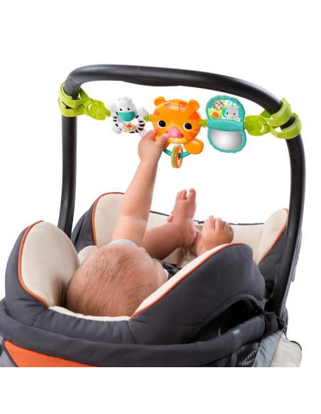 BB-11183,Bright Starts - Bara de jucarii pentru balansoar Take Along Busy Birdies, Tigru