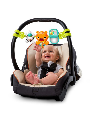 BB-11183,Bright Starts - Bara de jucarii pentru balansoar Take Along Busy Birdies, Tigru