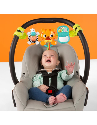 BB-11183,Bright Starts - Bara de jucarii pentru balansoar Take Along Busy Birdies, Tigru