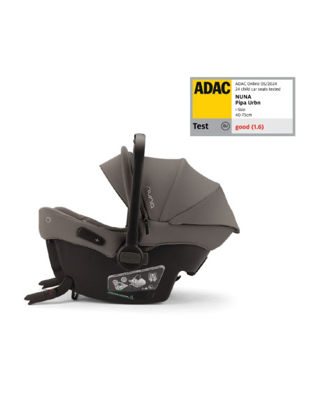BB-CF15610GRNGL,Nuna - Scoica auto cu ISOFIX integrat PIPA urbn Granite, nastere - 75 cm, testata inclusiv la impact lateral, co
