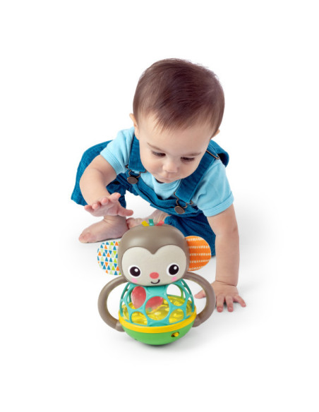 BB-16779,Bright Starts - Jucarie multi-senzoriala, "Grab & Giggle Monkey"