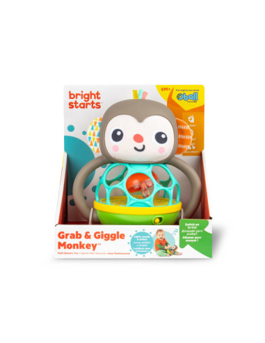 BB-16779,Bright Starts - Jucarie multi-senzoriala, "Grab & Giggle Monkey"