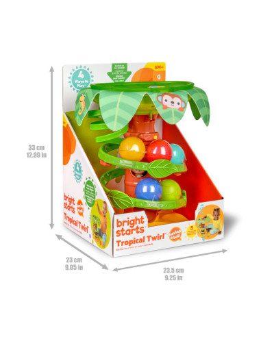 BB-16826,Bright Starts - Jucarie tropicala, "Twirl™ Ball Play Toy"
