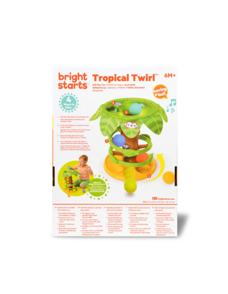 BB-16826,Bright Starts - Jucarie tropicala, "Twirl™ Ball Play Toy"
