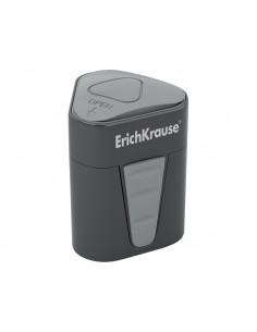 Ascuțitoare din plastic cu rezervor Erich Krause 3-Touch, Gri
