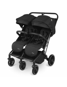 BB-BGO-7901,BabyGo - Carucior pliabil pentru gemeni GoTwice, Black