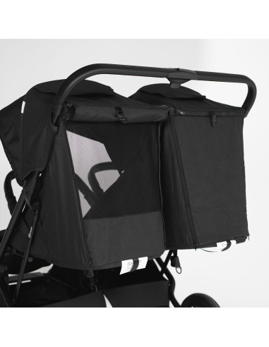 BB-BGO-7901,BabyGo - Carucior pliabil pentru gemeni GoTwice, Black