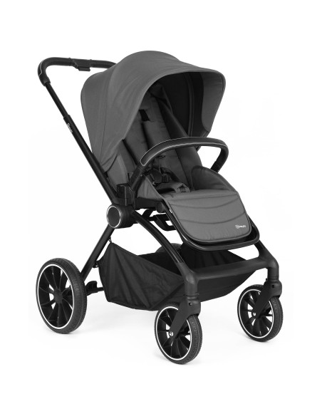 BB-BGO-77531,BabyGo - Carucior 3 in 1 Harmony Grey cu maner reglabil pe inaltime, cadru Black