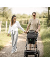 BB-BGO-77531,BabyGo - Carucior 3 in 1 Harmony Grey cu maner reglabil pe inaltime, cadru Black