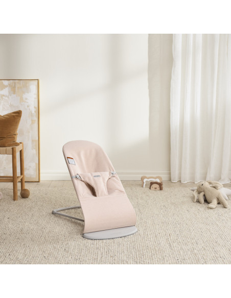 BS-006028A,BabyBjorn - Balansoar Bliss Light Pink din tesatura melange cu aspect Clasic