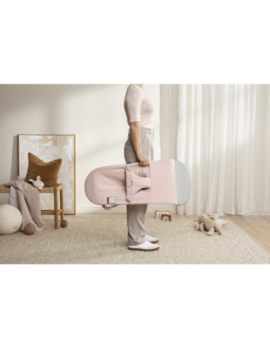 BS-006028A,BabyBjorn - Balansoar Bliss Light Pink din tesatura melange cu aspect Clasic