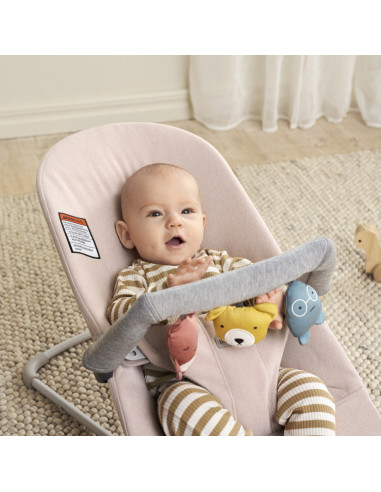 BS-006028A,BabyBjorn - Balansoar Bliss Light Pink din tesatura melange cu aspect Clasic