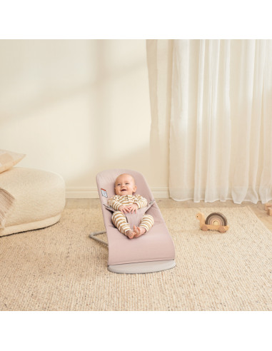 BS-006028A,BabyBjorn - Balansoar Bliss Light Pink din tesatura melange cu aspect Clasic
