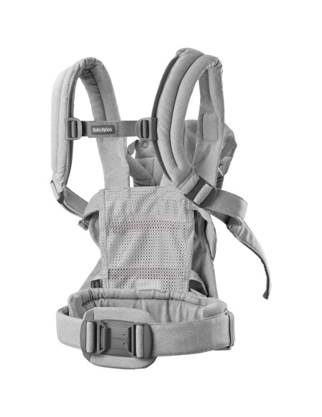 BS-088029E1,BabyBjorn - Marsupiu anatomic cu multiple pozitii de purtare colectia Harmony, tesatura melange, Light Gray