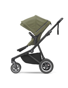 TA11000029,Carucior Thule SLEEK Cadru Negru si Copertina Soft Green (verde kaki) 2