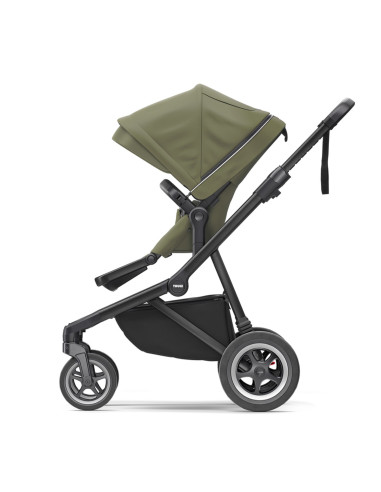 TA11000029,Carucior Thule SLEEK Cadru Negru si Copertina Soft Green (verde kaki)