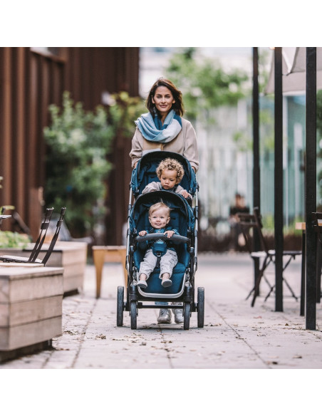 TA11000029,Carucior Thule SLEEK Cadru Negru si Copertina Soft Green (verde kaki)