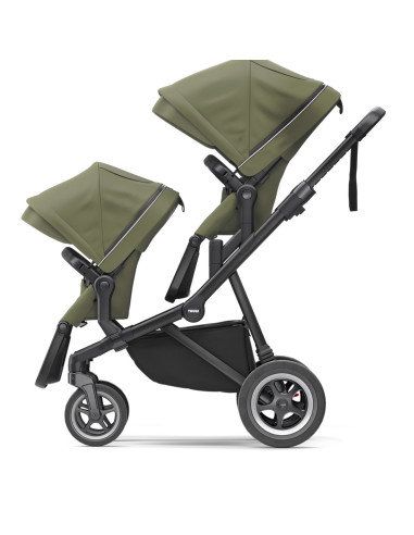TA11000029,Carucior Thule SLEEK Cadru Negru si Copertina Soft Green (verde kaki)