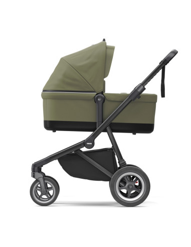 TA11000029,Carucior Thule SLEEK Cadru Negru si Copertina Soft Green (verde kaki)