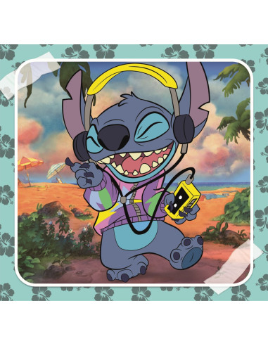 VV-1200-25321,Puzzle Super Color Disney 3x48 Stitch Clementoni